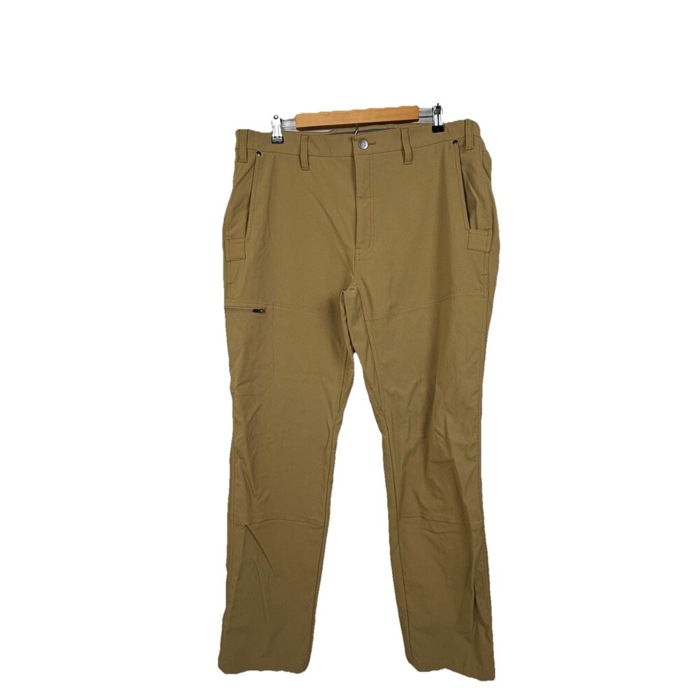 ORVIS Mens Khaki Utility Pants 38W/L3Cargo Zip Pocket Cordura Nylon Spandex